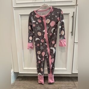 Little Sleepies Pink To the Moon and Back Zippy 6-12 months